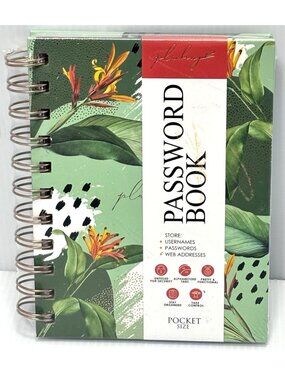 Planberry Small Password Keeper Notebook - A-Z Alphabetical Tabs - Hardcover